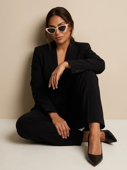 Gafas de sol Cat-Eye de mujer con montura sólida-Glasses for women-Casaluzia