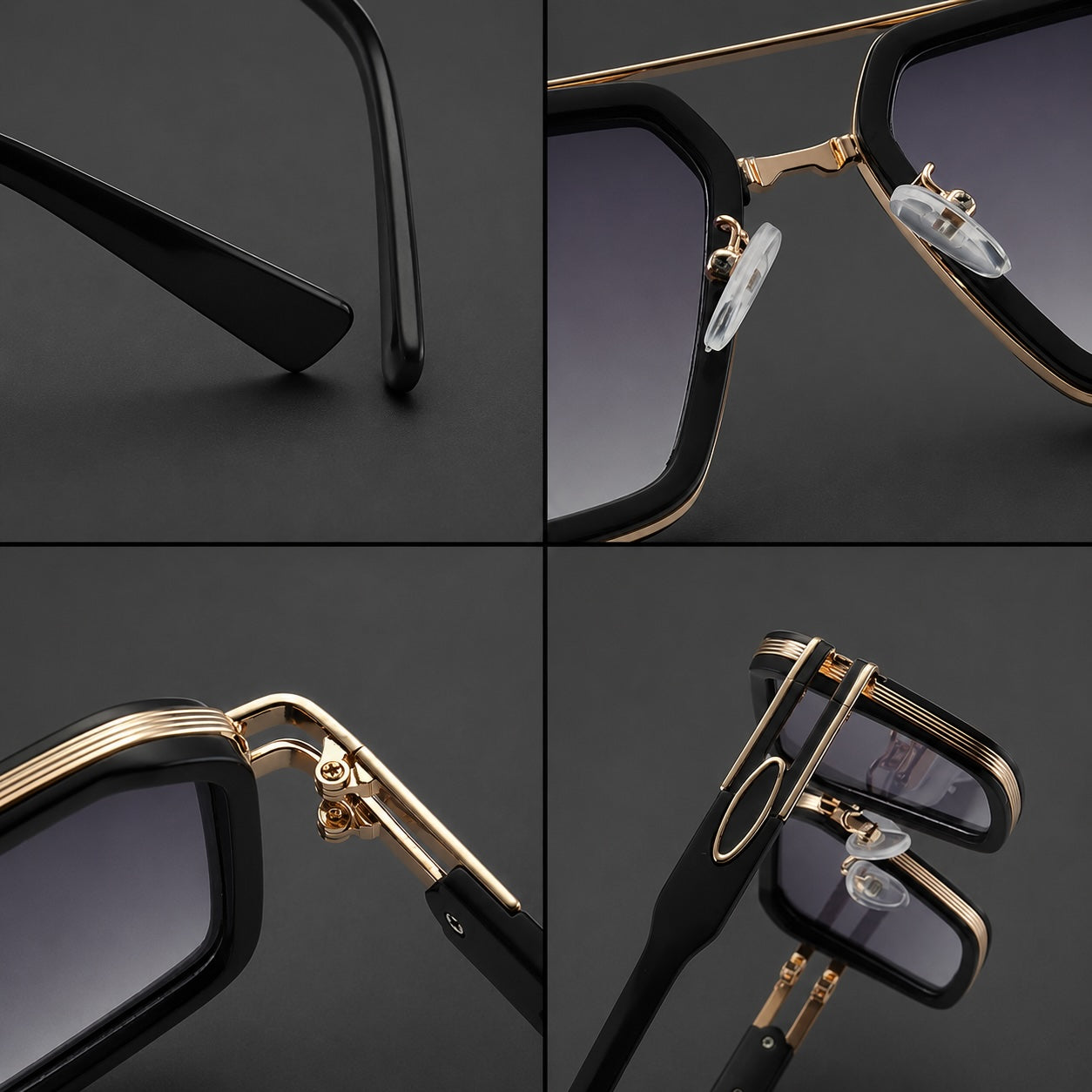 Gafas de sol cuadradas con doble puente para mujer-Glasses for women-Casaluzia