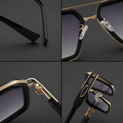 Gafas de sol cuadradas con doble puente para mujer-Glasses for women-Casaluzia
