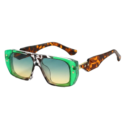 Gafas de sol cuadradas con estampado y tachuelas para mujer-Glasses foor women-Casaluzia