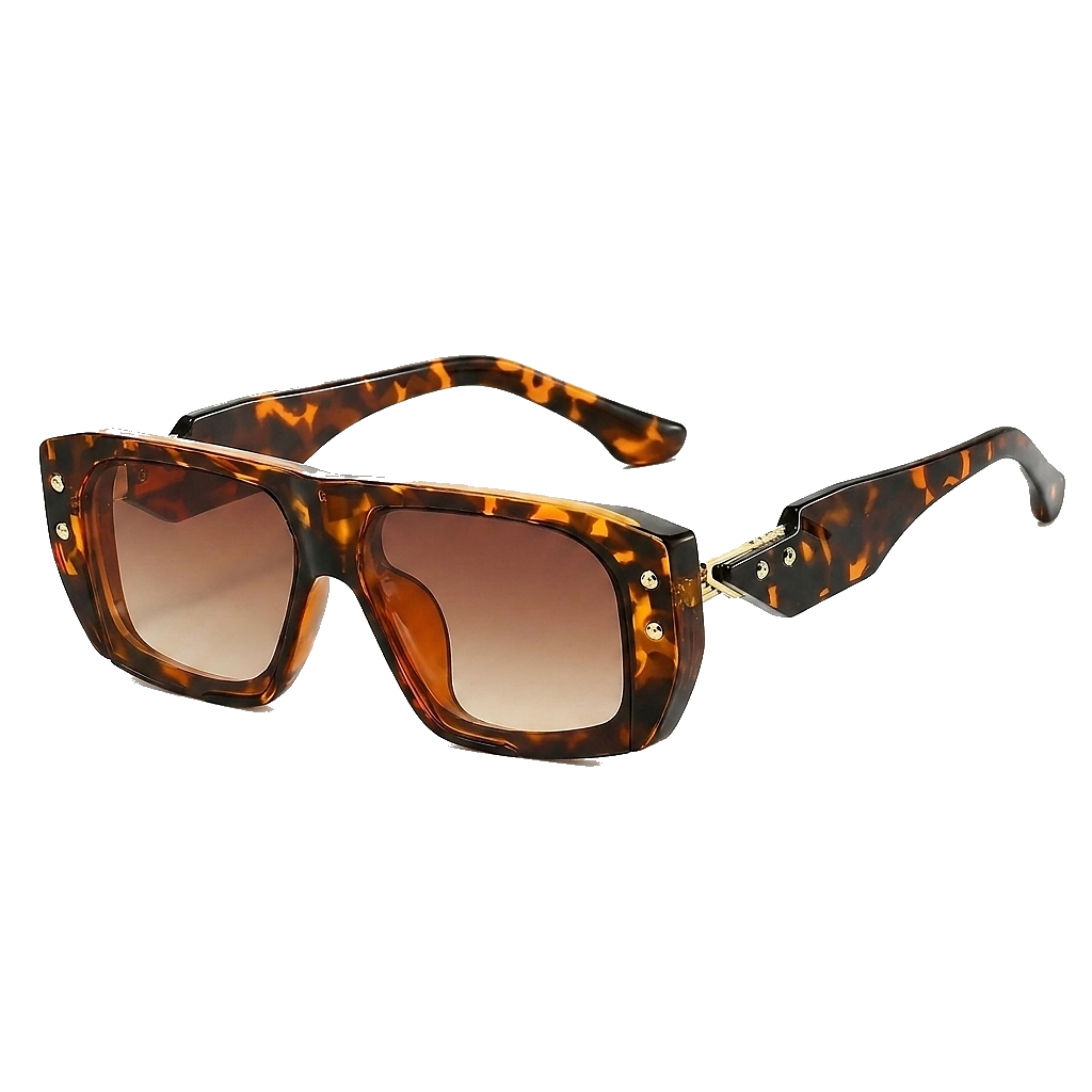 Gafas de sol cuadradas con estampado y tachuelas para mujer-Glasses foor women-Casaluzia