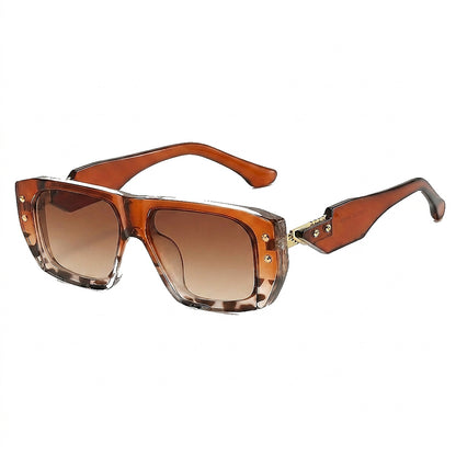 Gafas de sol cuadradas con estampado y tachuelas para mujer-Glasses foor women-Casaluzia