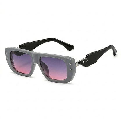 Gafas de sol cuadradas con estampado y tachuelas para mujer-Glasses foor women-Casaluzia