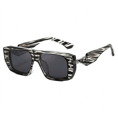 Gafas de sol cuadradas con estampado y tachuelas para mujer-Glasses foor women-Casaluzia