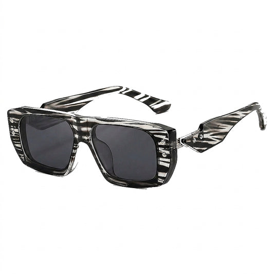 Gafas de sol cuadradas con estampado y tachuelas para mujer-Glasses for women-Casaluzia