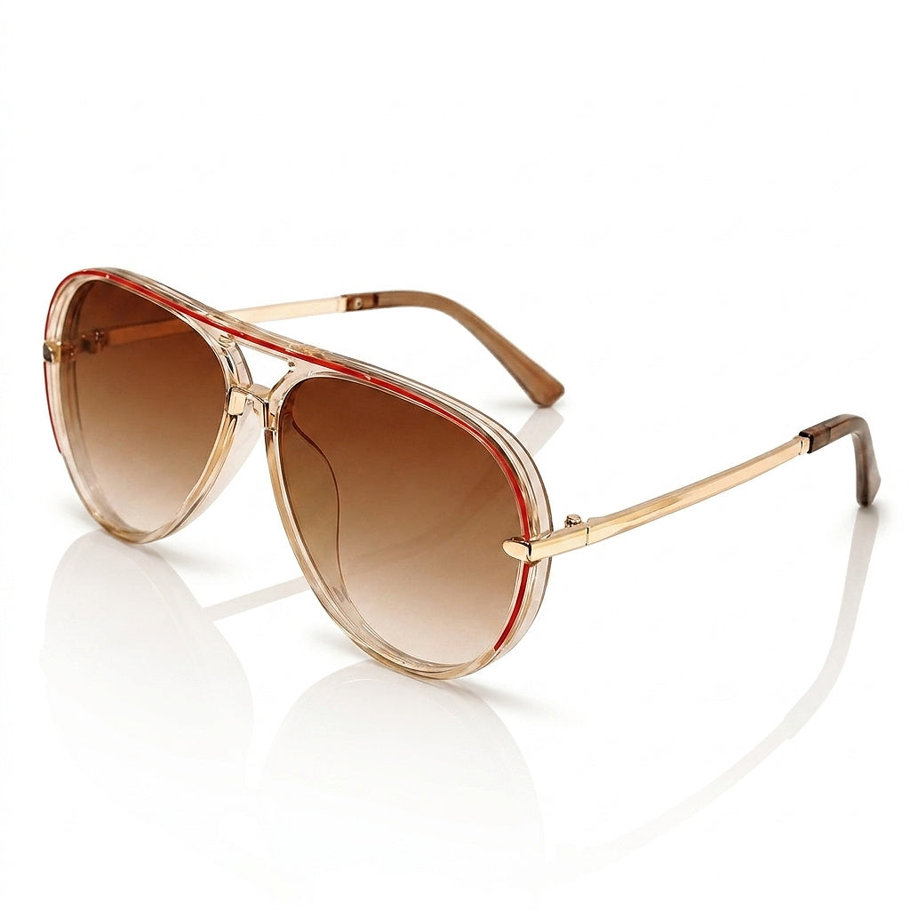 Gafas de sol de aviador para mujer con patillas de metal-Glasses for women-Casaluzia