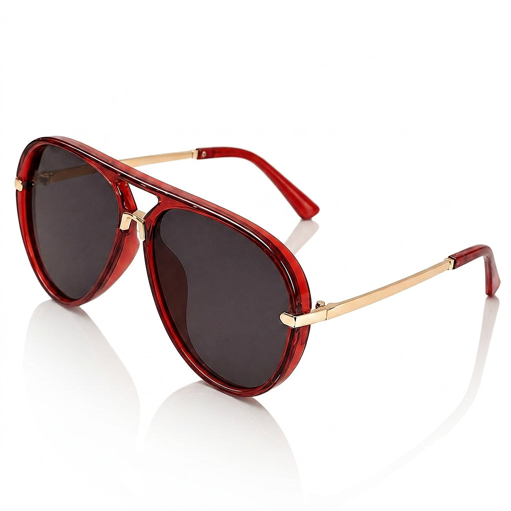 Gafas de sol de aviador para mujer con patillas de metal-Glasses for women-Casaluzia