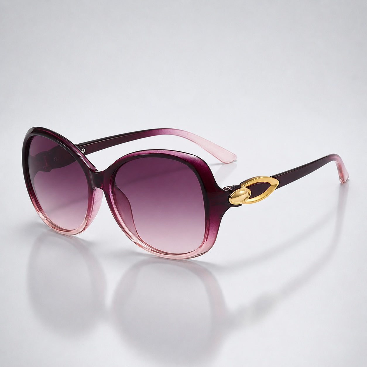 Gafas de sol de mariposa estampadas para mujer con detalles metálicos-Glasses for women-Casaluzia