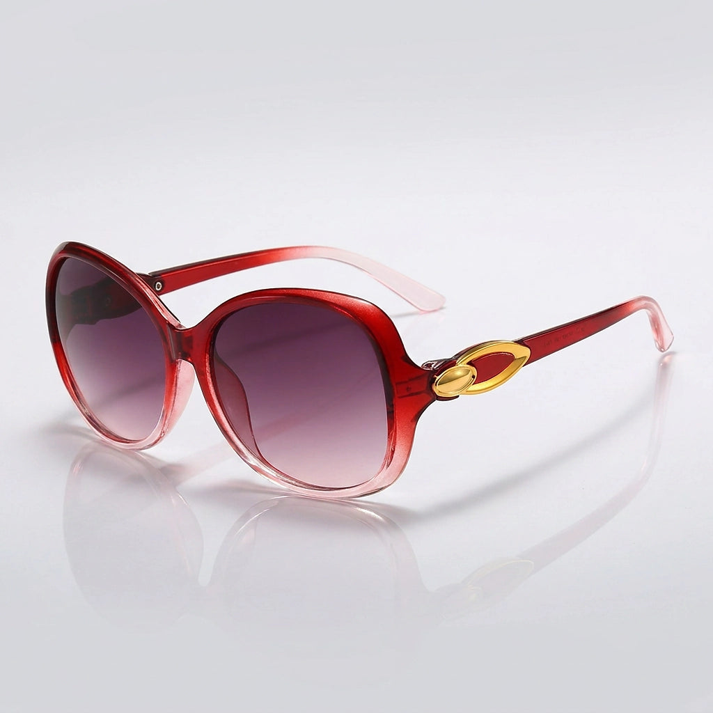 Gafas de sol de mariposa estampadas para mujer con detalles metálicos-Glasses for women-Casaluzia