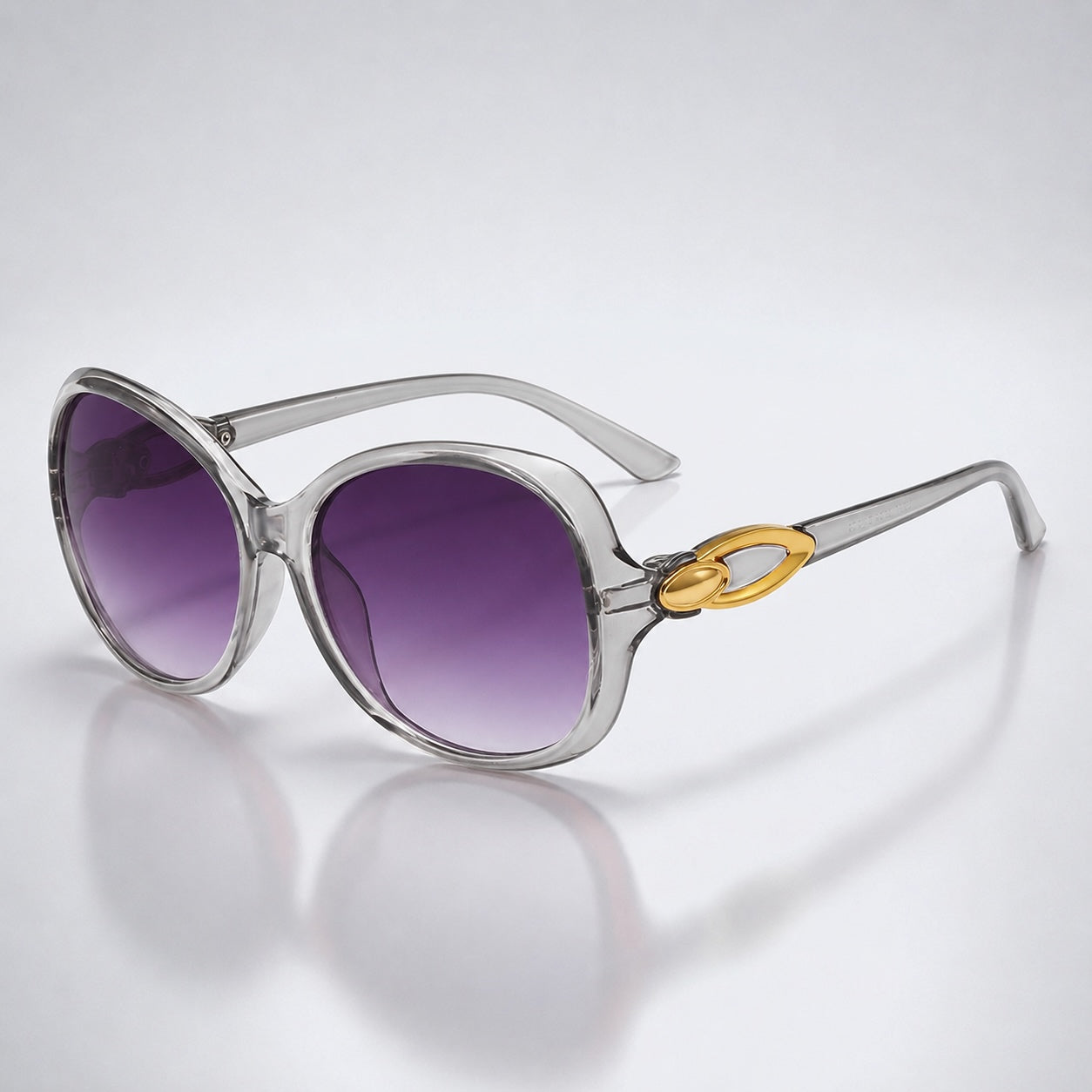 Gafas de sol de mariposa estampadas para mujer con detalles metálicos-Glasses for women-Casaluzia