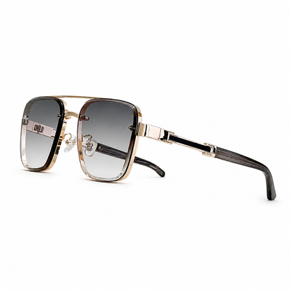 Gafas de sol para hombre con lentes angulares y puente doble-Glasses for men-Casaluzia
