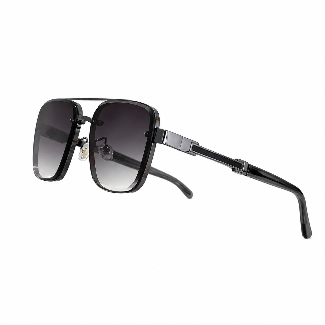 Gafas de sol para hombre con lentes angulares y puente doble-Glasses for men-Casaluzia