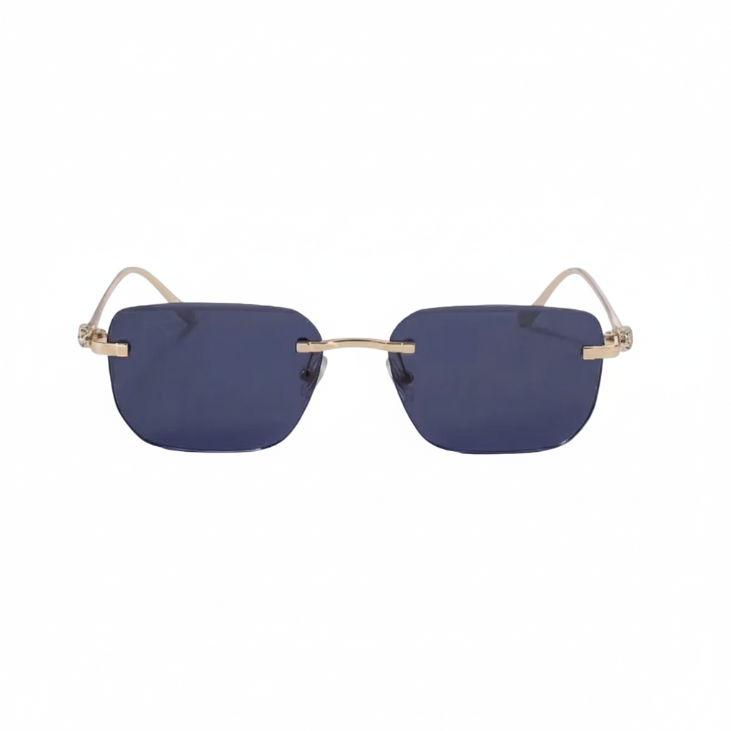 Gafas de sol para hombre con lentes cuadradas y detalle decorativo en las varillas-Glasses for men-Casaluzia