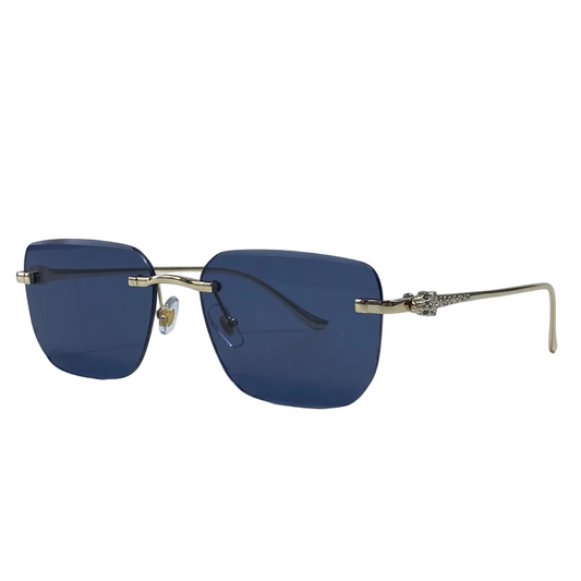 Gafas de sol para hombre con lentes cuadradas y detalle decorativo en las varillas-Glasses for men-Casaluzia