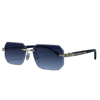 Gafas de sol para hombre con lentes geométricas y puente metálico-Glasses for men-Casaluzia