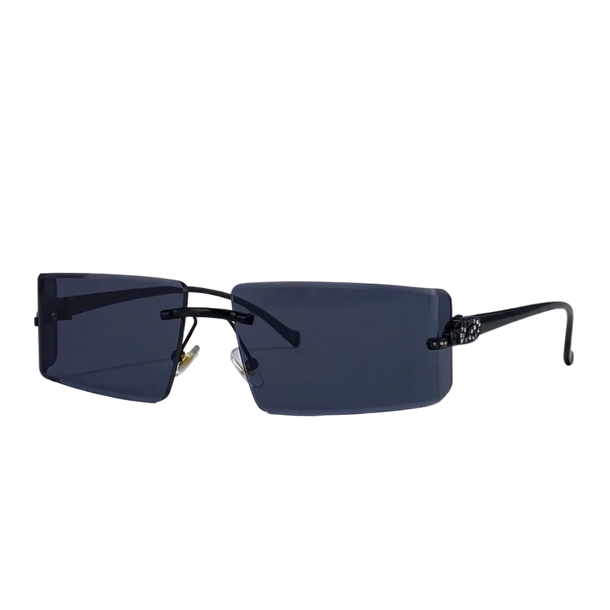 Gafas de sol para hombre con lentes rectangulares y detalle decorativo en las varillas-Glasses for men-Casaluzia