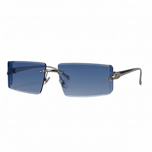 Gafas de sol para hombre con lentes rectangulares y detalle decorativo en las varillas