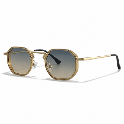 Gafas de sol para hombre con montura geométrica completa y puente angular-Glasses for men-Casaluzia