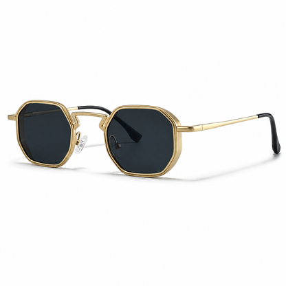 Gafas de sol para hombre con montura geométrica completa y puente angular-Glasses for men-Casaluzia