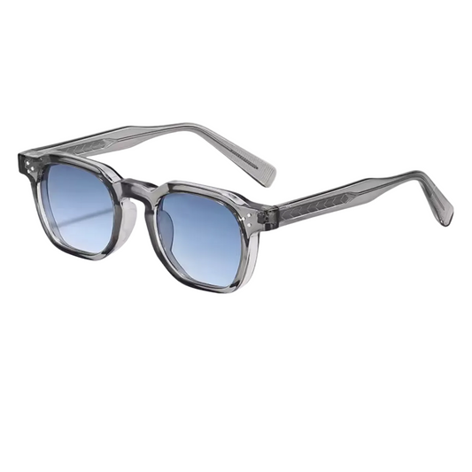 Gafas de sol para hombre con montura transparente cuadrada y varillas con patrón-Glasses for men-Casaluzia