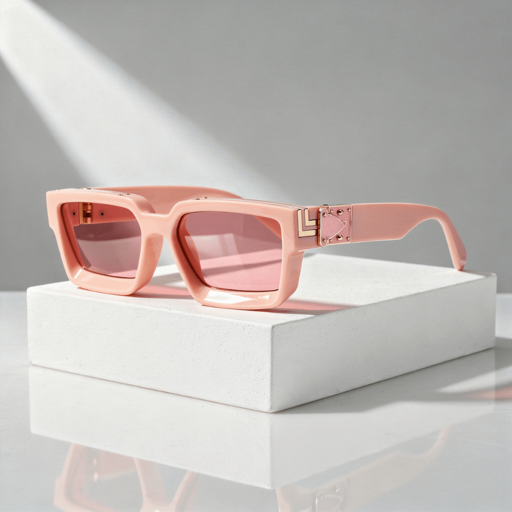 Gafas de sol unisex con montura rectangular y detalles metálicos-Sunglasses-Casaluzia