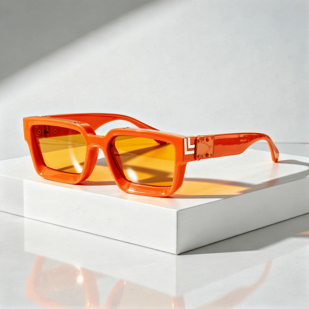 Gafas de sol unisex con montura rectangular y detalles metálicos-Sunglasses-Casaluzia