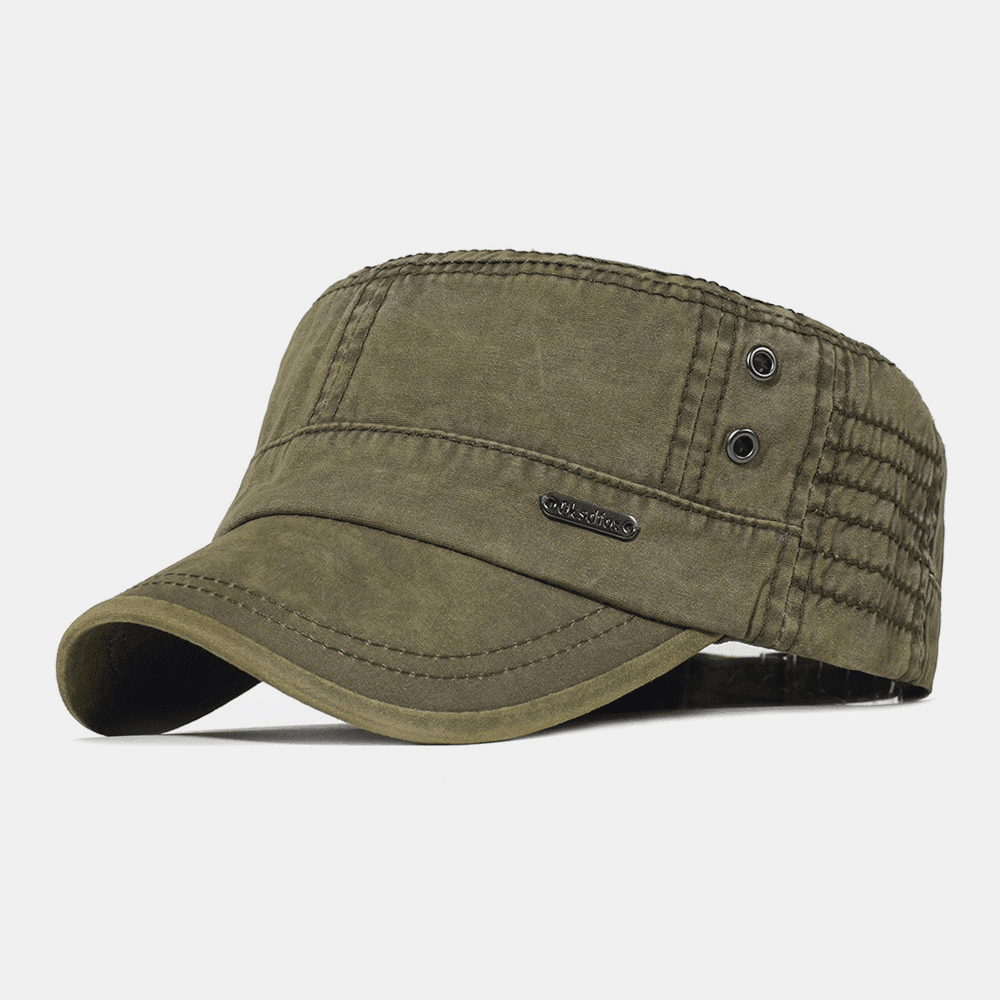 Gorra militar vintage ajustable para hombre-Accessories for Men-Casaluzia