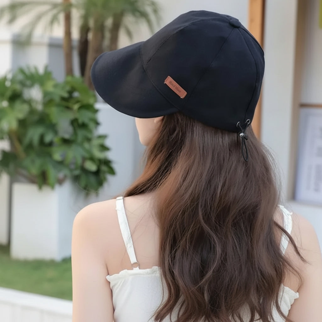 Gorra para mujer con ajuste posterior y visera curva-Accessories for Women-Casaluzia