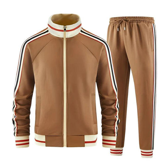 Conjunto Deportivo de Hombre de Dos Piezas con Chaqueta con Cremallera y Pantalones Elásticos