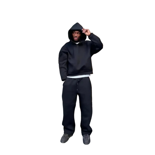 Conjunto de Hombre de Dos Piezas con Capucha y Pantalones Rectos