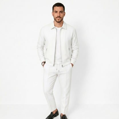 Hombre Conjunto de chaqueta con cremallera y pantalones con cordón-Sets for Men-Casaluzia