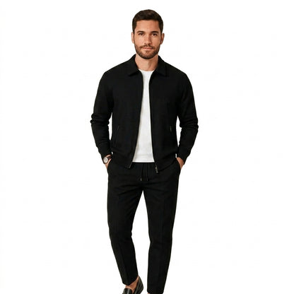 Hombre Conjunto de chaqueta con cremallera y pantalones con cordón-Sets for Men-Casaluzia
