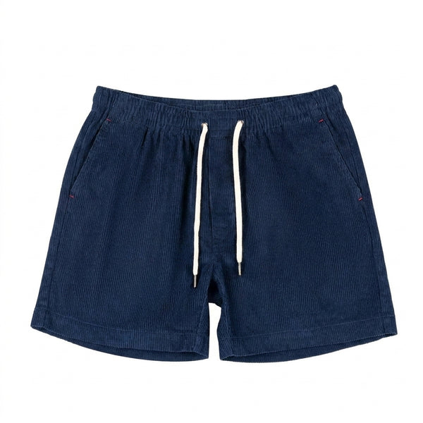 Hombre Pantalones Cortos con Cintura Elástica y Cordón