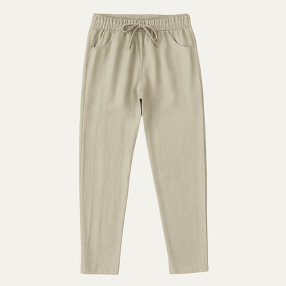 Hombre pantalones jogger con cintura elástica, cordón y puños elásticos-Pant for Men-Casaluzia