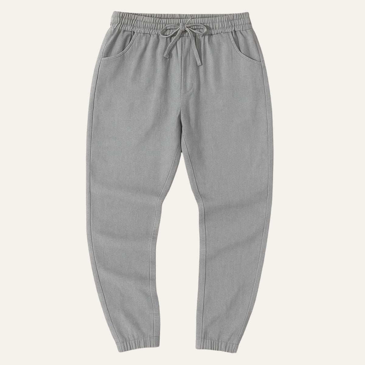 Hombre pantalones jogger con cintura elástica, cordón y puños elásticos-Pant for Men-Casaluzia