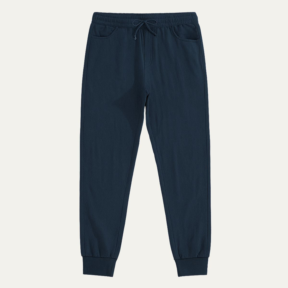 Hombre pantalones jogger con cintura elástica, cordón y puños elásticos-Pant for Men-Casaluzia