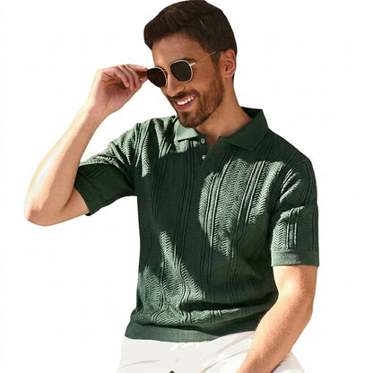 Hombre Polo de Punto con Tapeta de Botones-Shirts for men-Casaluzia
