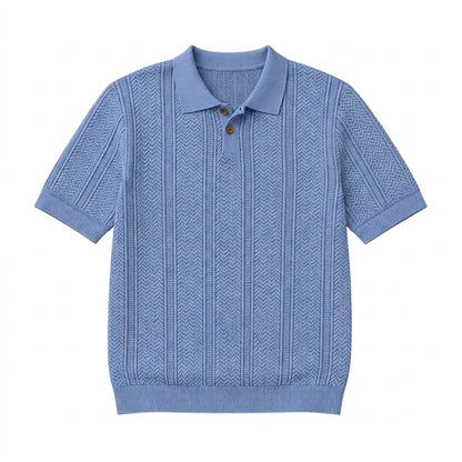 Hombre Polo de Punto con Tapeta de Botones-Shirts for men-Casaluzia