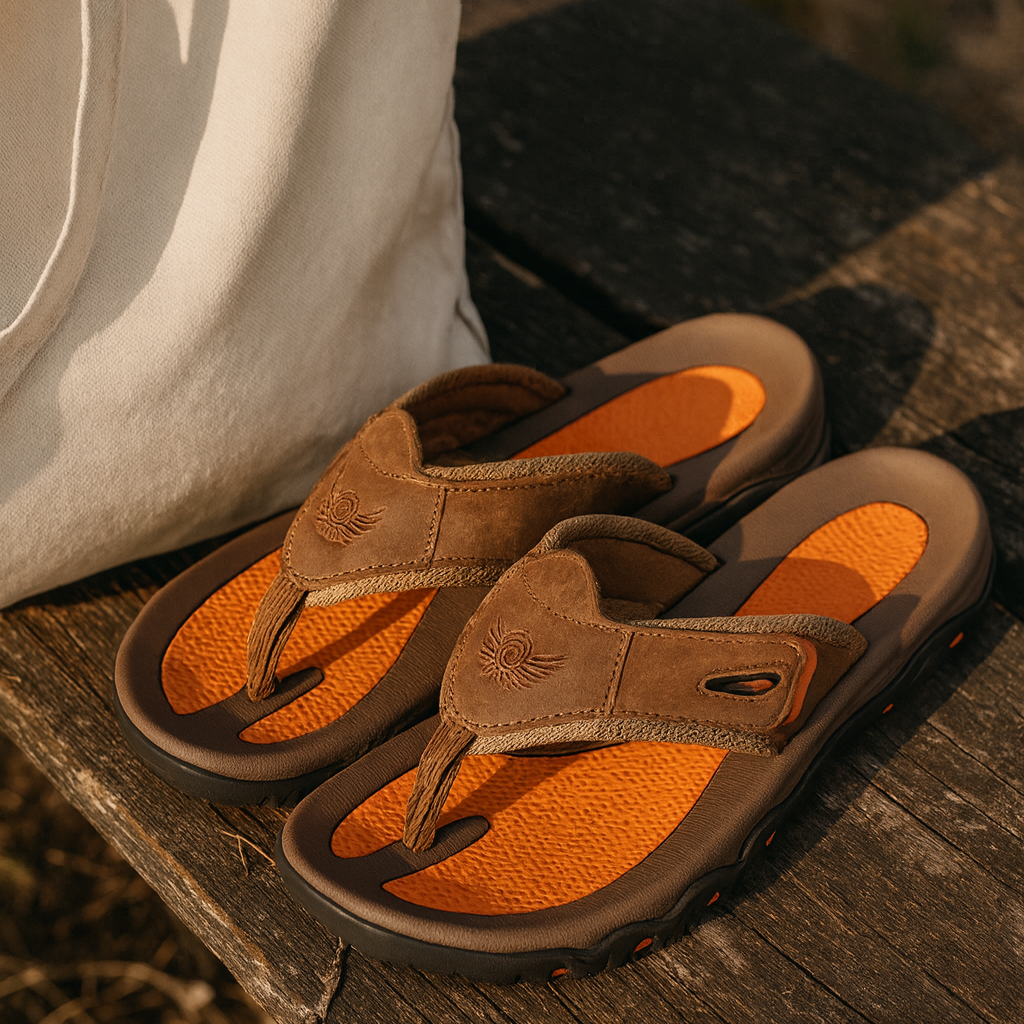 Hombre Sandalias de dedo con correas anchas y suela con relieve-Footwear for men-Casaluzia