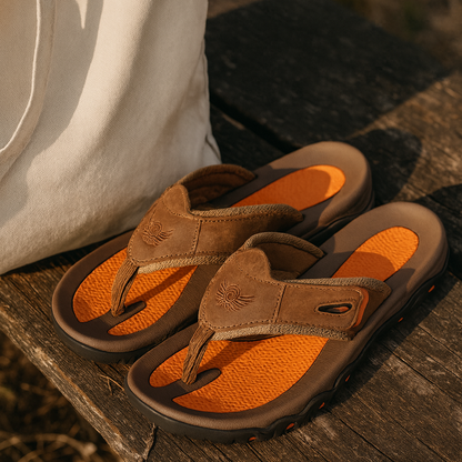 Hombre Sandalias de dedo con correas anchas y suela con relieve-Footwear for men-Casaluzia