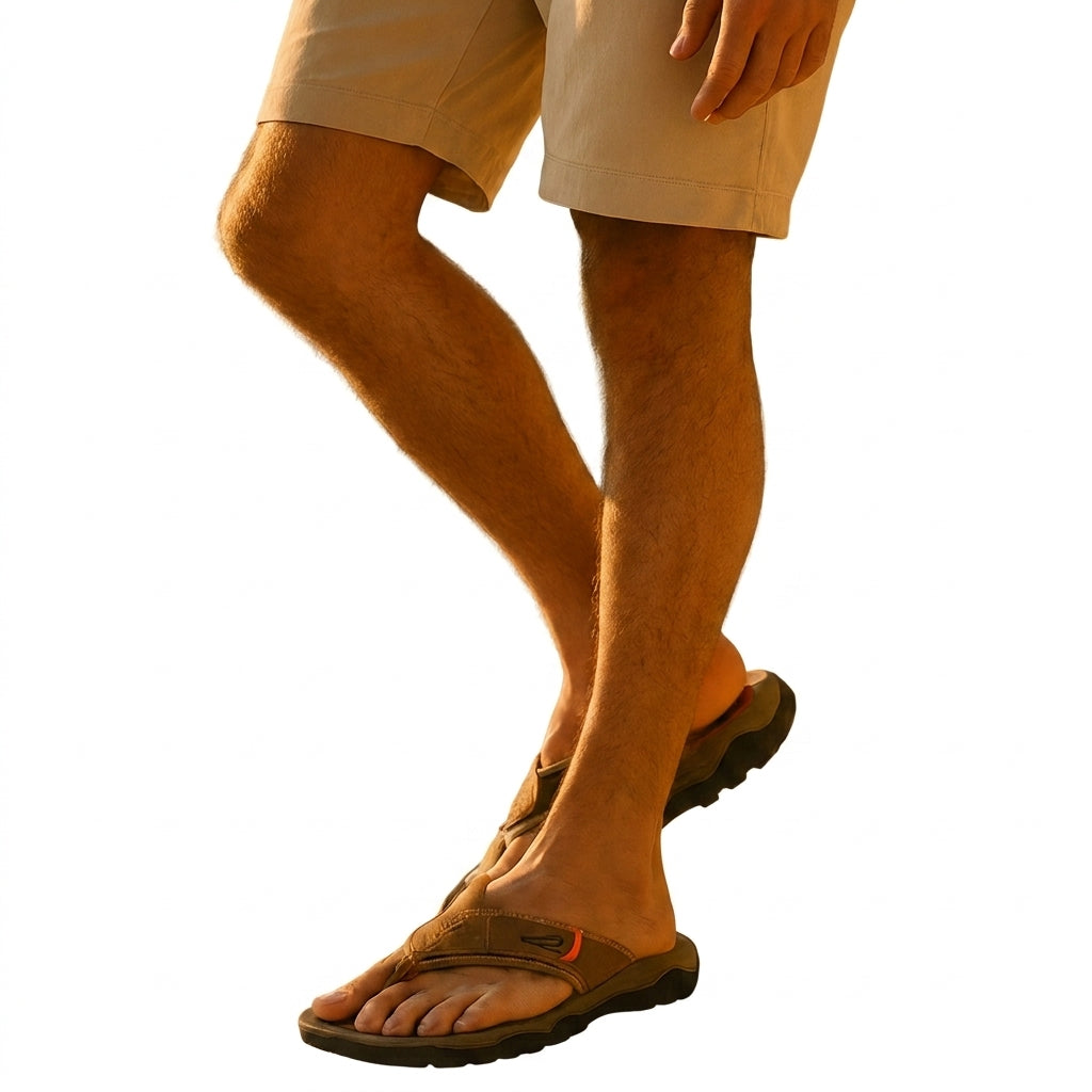 Hombre Sandalias de dedo con correas anchas y suela con relieve-Footwear for men-Casaluzia