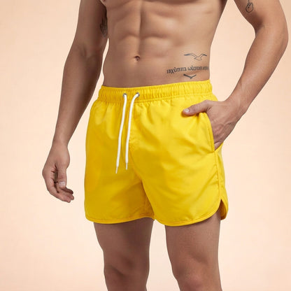 Hombres Bañador con Cintura Elástica y Aberturas Laterales-Swimwear for men-Casaluzia