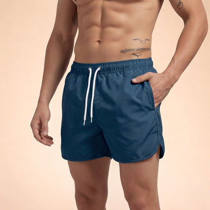 Hombres Bañador con Cintura Elástica y Aberturas Laterales-Swimwear for men-Casaluzia