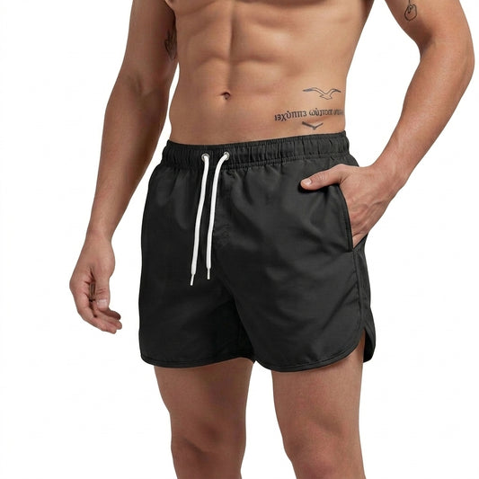 Hombres Bañador con Cintura Elástica y Aberturas Laterales-Swimwear for men-Casaluzia