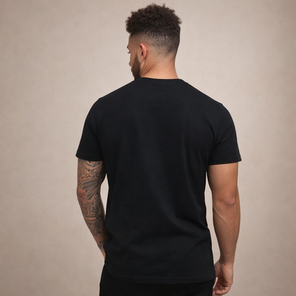 Hombres Camiseta de corte ajustado con cuello redondo y manga corta-t-shirt for men-Casaluzia