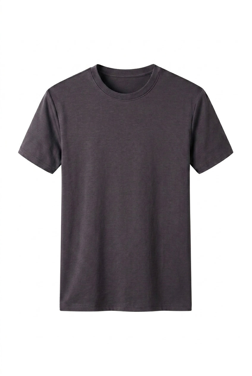Hombres Camiseta de corte regular con cuello redondo y manga corta-t-shirt for men-Casaluzia