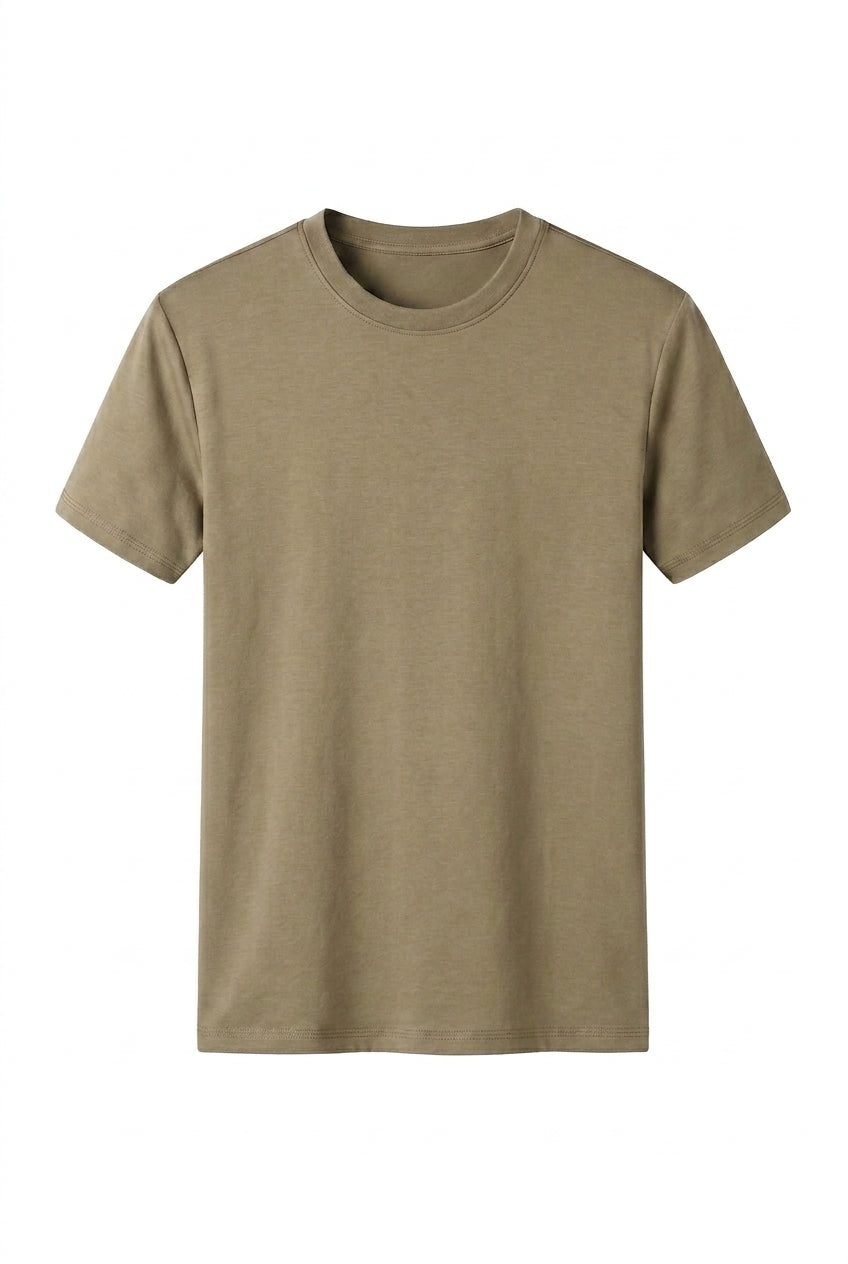 Hombres Camiseta de corte regular con cuello redondo y manga corta-t-shirt for men-Casaluzia