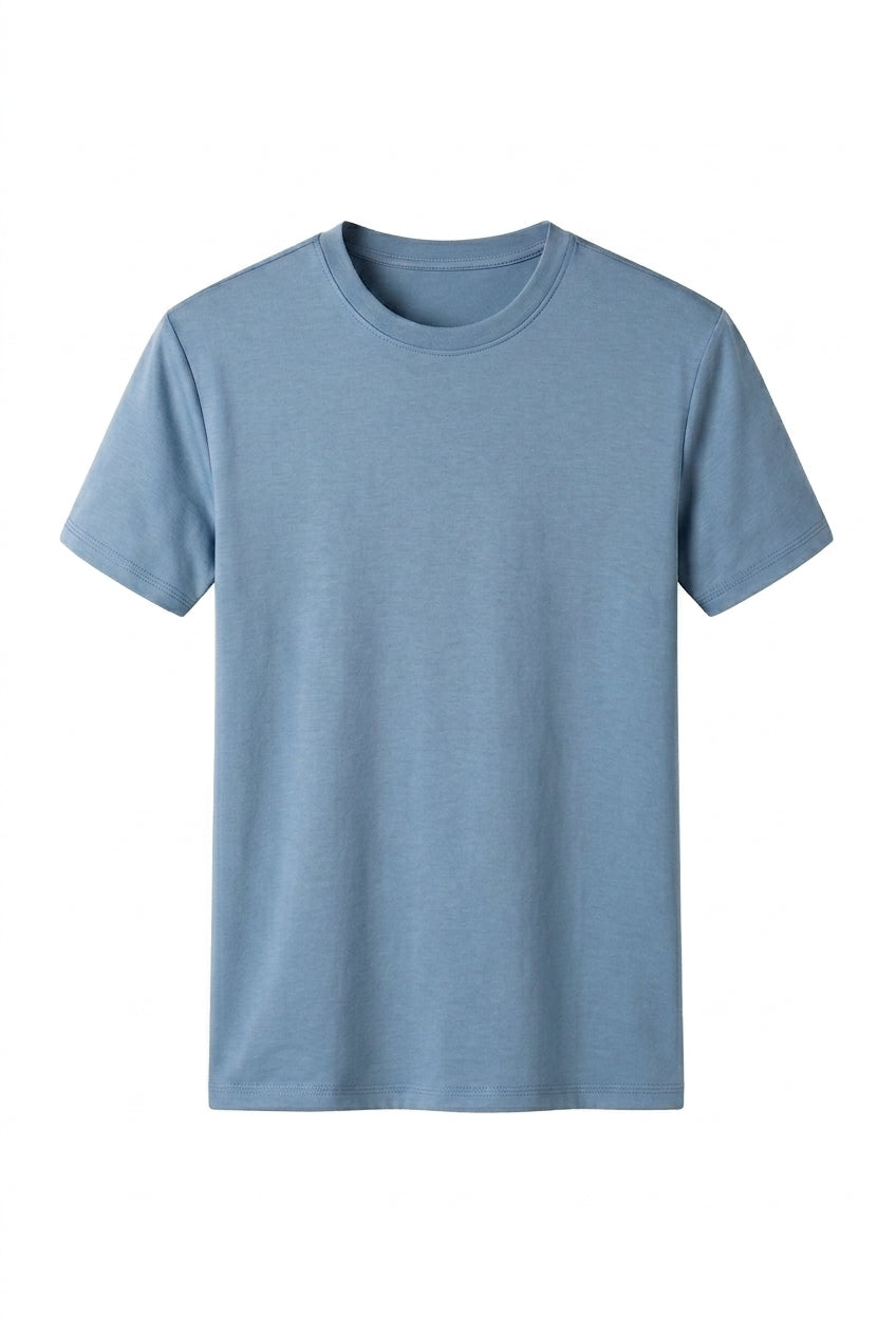 Hombres Camiseta de corte regular con cuello redondo y manga corta-t-shirt for men-Casaluzia