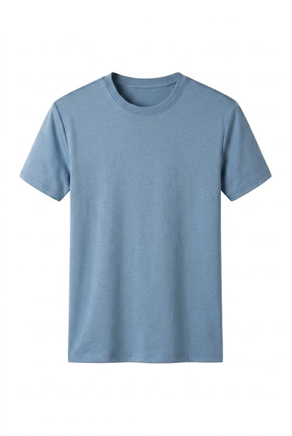 Hombres Camiseta de corte regular con cuello redondo y manga corta-t-shirt for men-Casaluzia