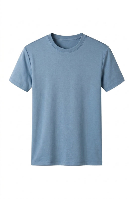 Hombres Camiseta de corte regular con cuello redondo y manga corta-t-shirt for men-Casaluzia